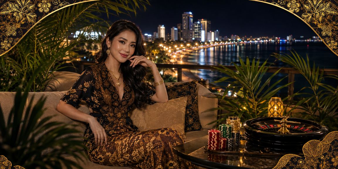 Pengguna log masuk akaun bakso108 dengan pakaian batik tradisional Pulau Pinang